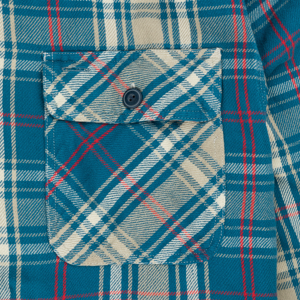 RRL Matlock Shirt Teal Red Plaid