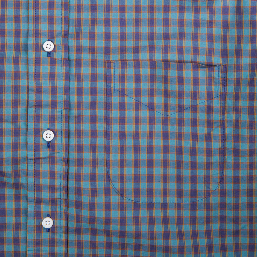 Gitman Vintage x Frans Boone Poplin Check Teal - Joris