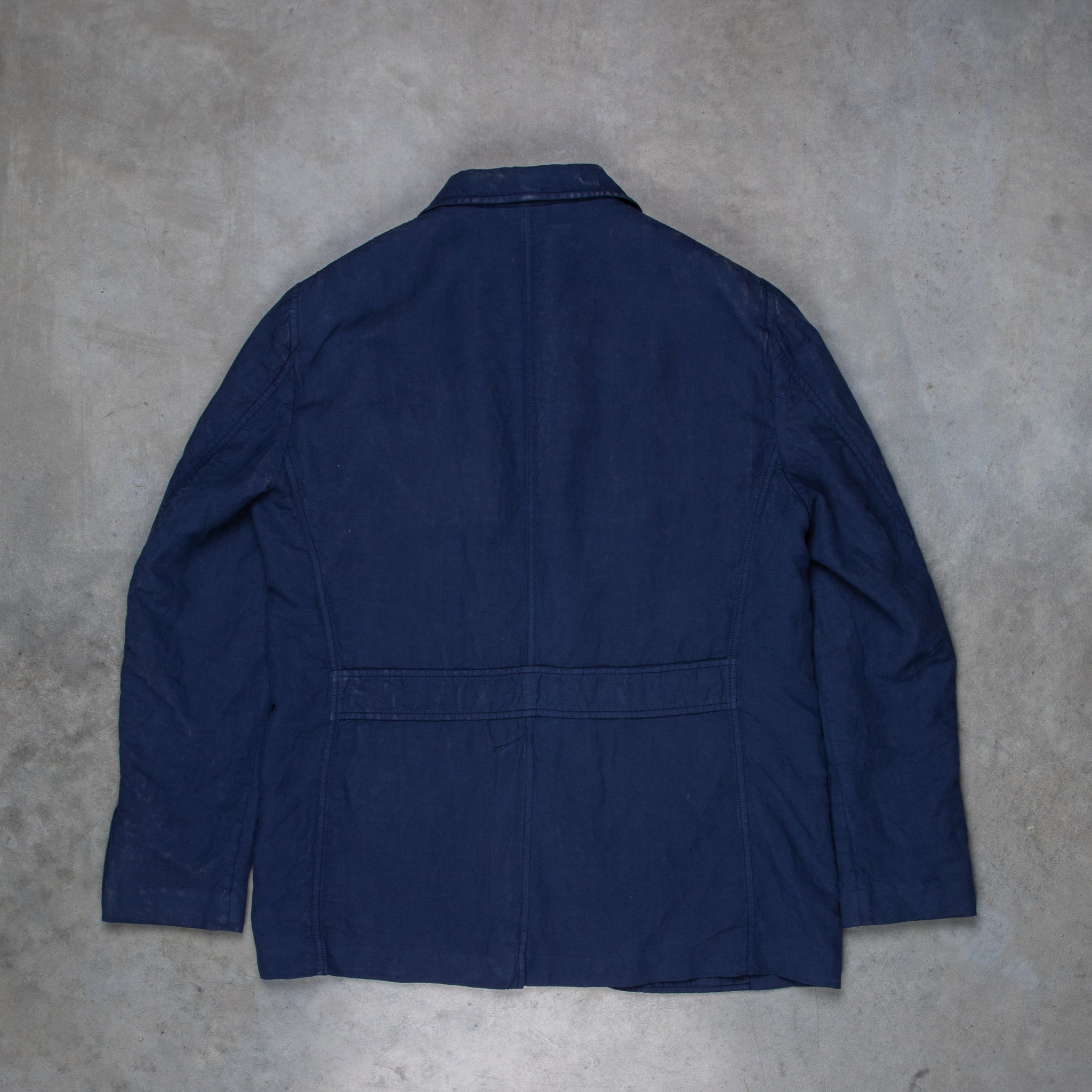 Caruso Panarea Safari Blazer Cottone Lino Lyocell Blu