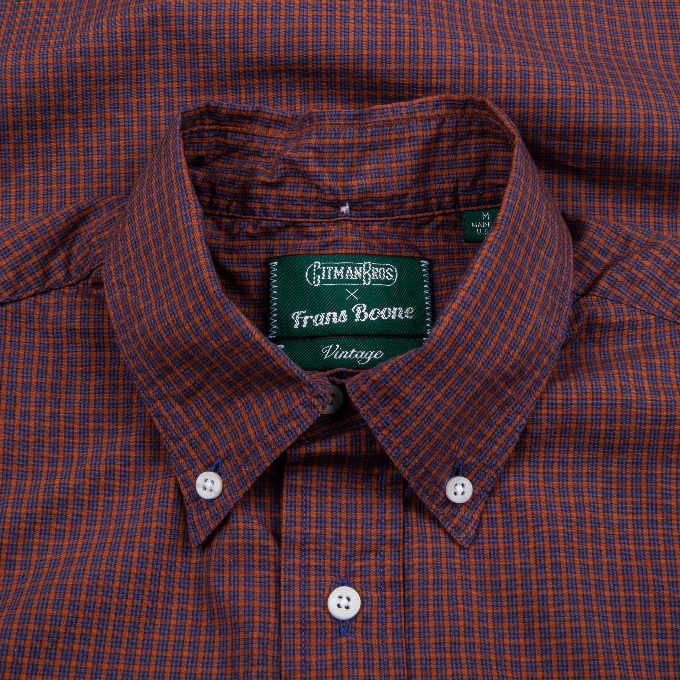 Gitman Vintage x Frans Boone Poplin Check Harissa - Alex