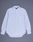 Gitman Vintage oxford button down shirt blue striped