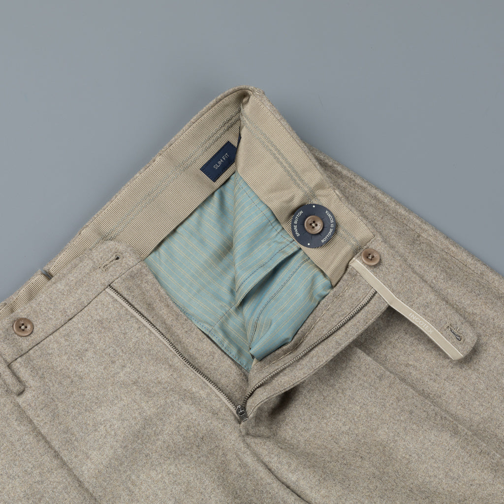 Incotex Venezia Model 30 Super 100's Flannel Beige Medio