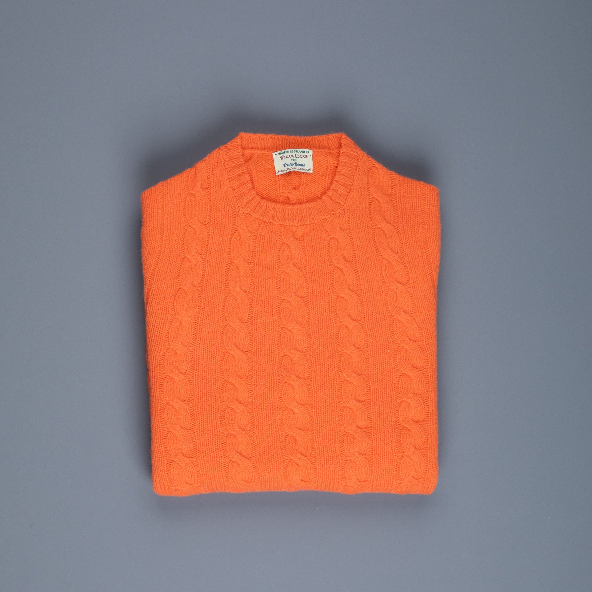 WILLIAM LOCKIE カシミアケーブルクルー WILLIAM LOCKIE ウィリアムロッキー スコットランド製 カシミヤ