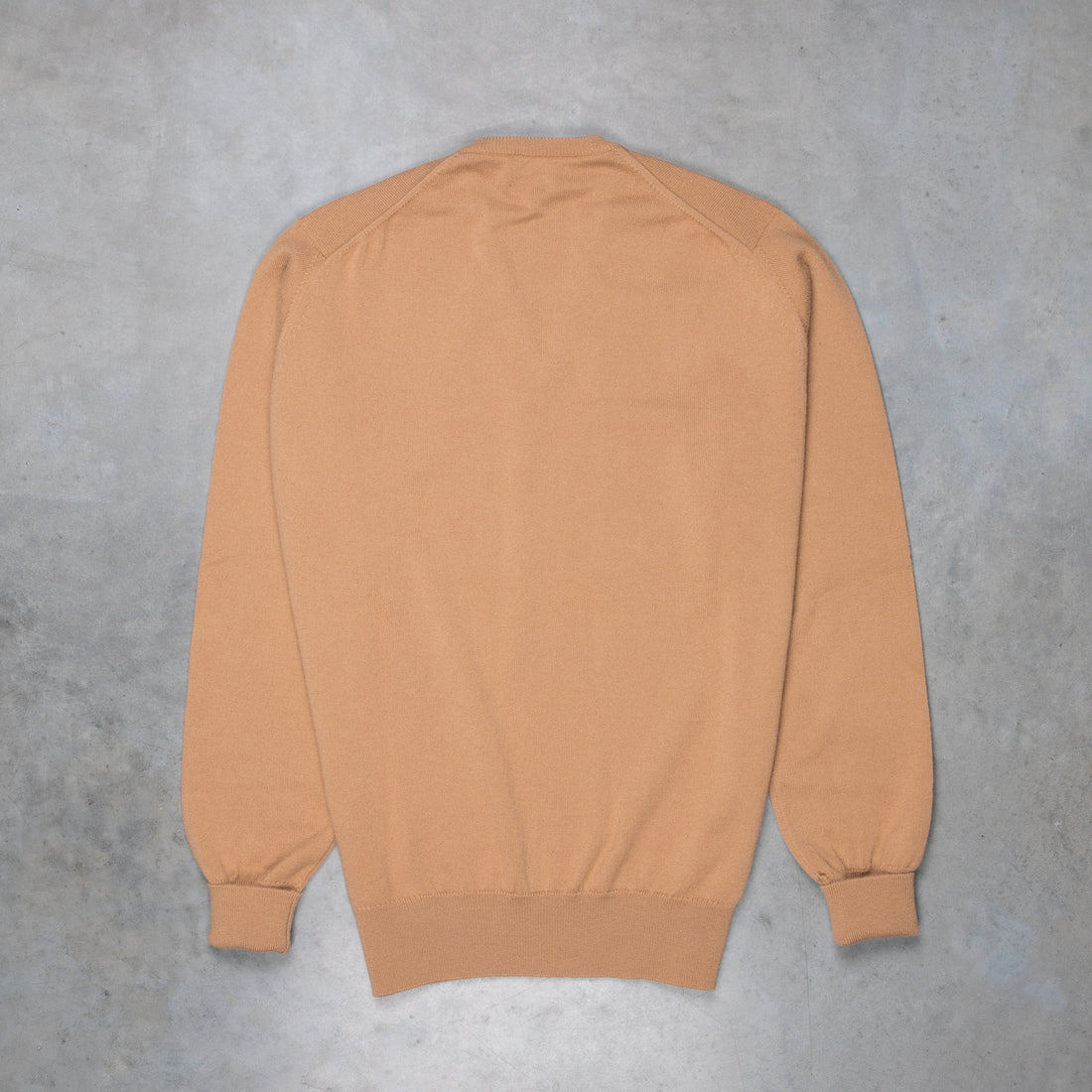 William Lockie Oxton Cashmere V-Neck Camel