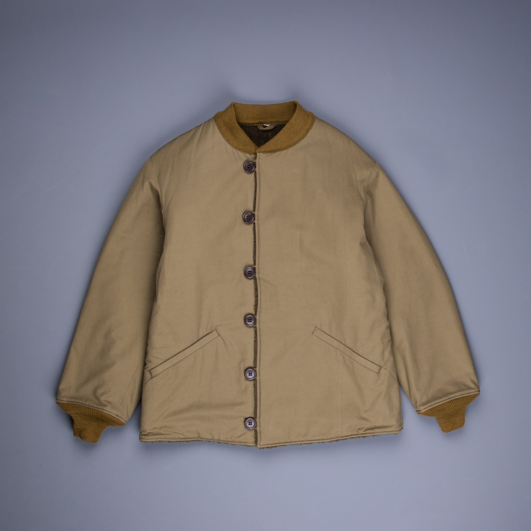 The Real McCoy&#39;s Jacket field Pile O.D. Olive