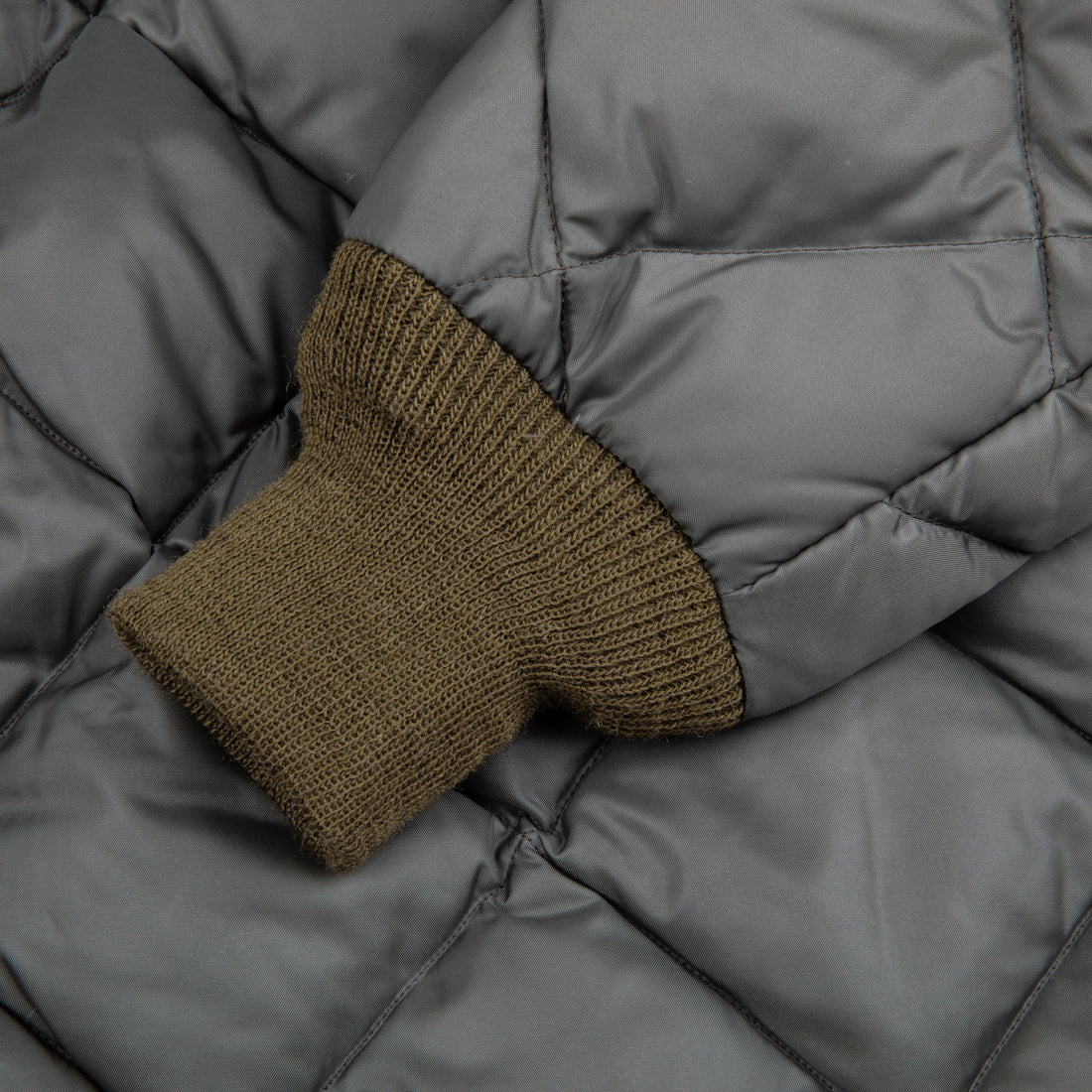 The Real McCoy's Nylon Quilted Down Jacket Dark Olive