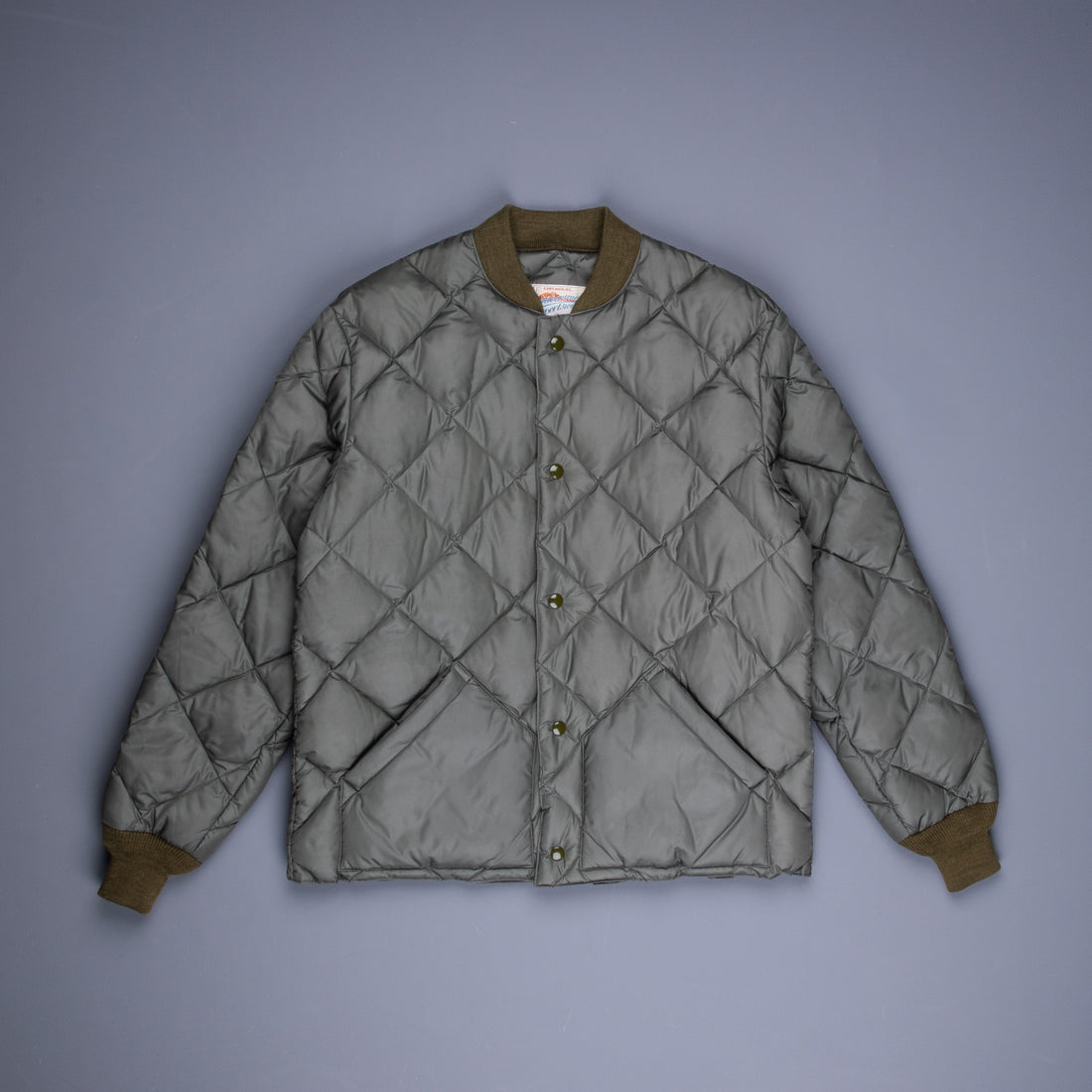 The Real McCoy's Nylon Quilted Down Jacket Dark Olive