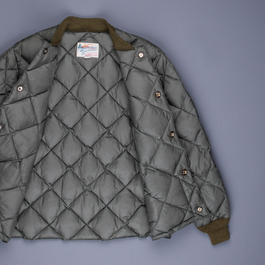 The Real McCoy's Nylon Quilted Down Jacket Dark Olive