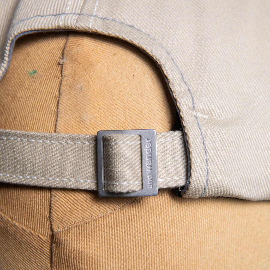 And Wander Cotton Twill Cap Light Beige