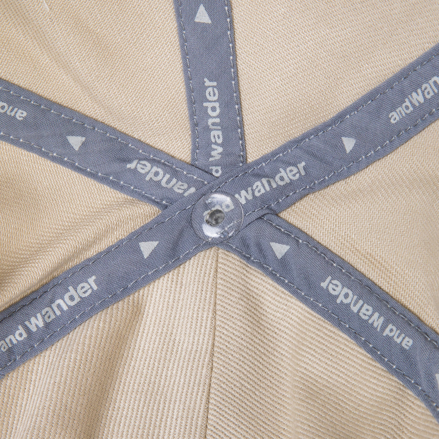 And Wander Cotton Twill Cap Light Beige