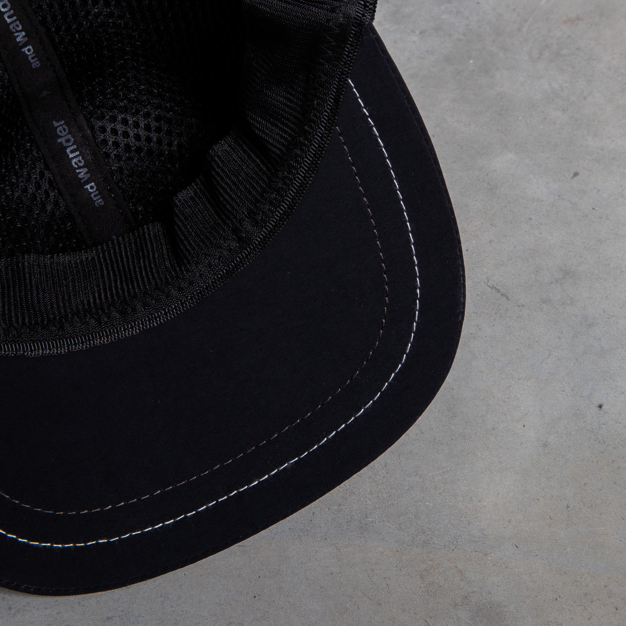 And Wander Back Mesh Cap Black