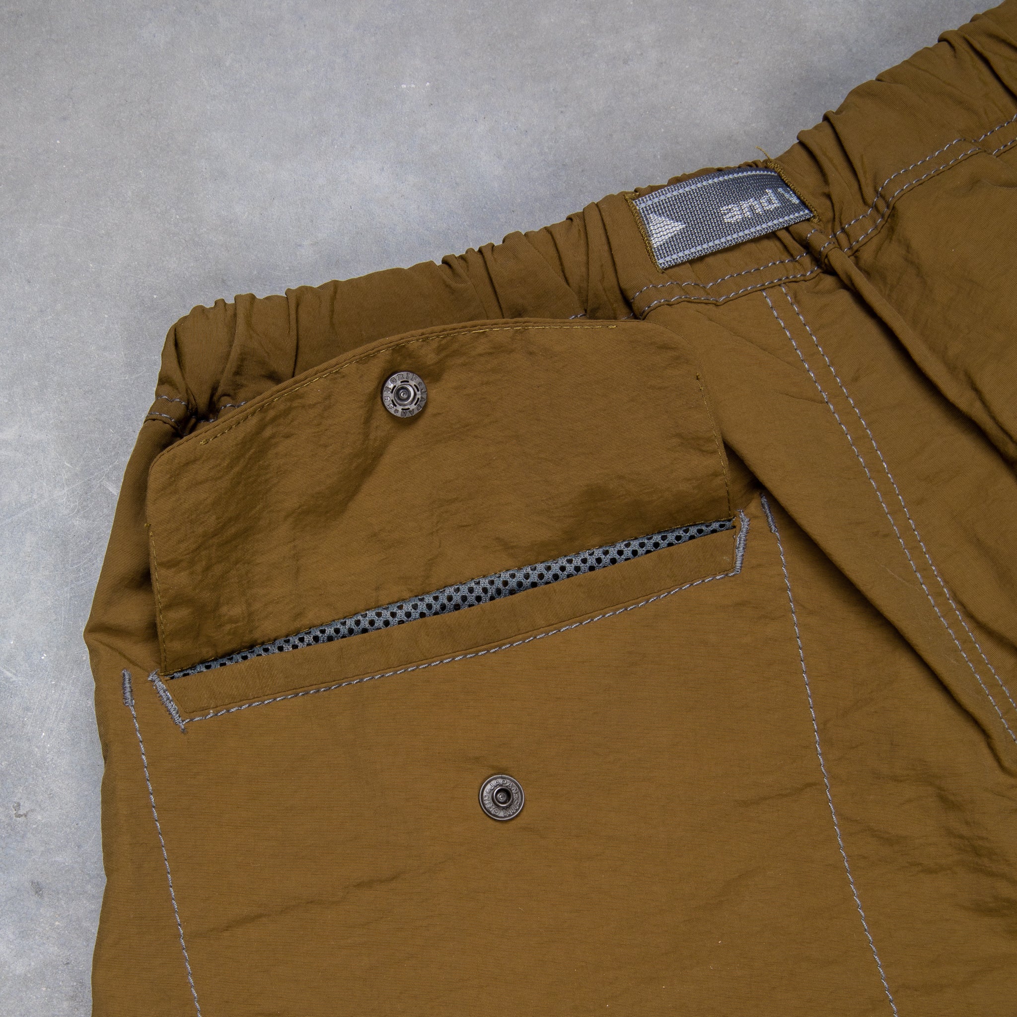 And Wander Ny Taffeta Hiker Shorts Khaki