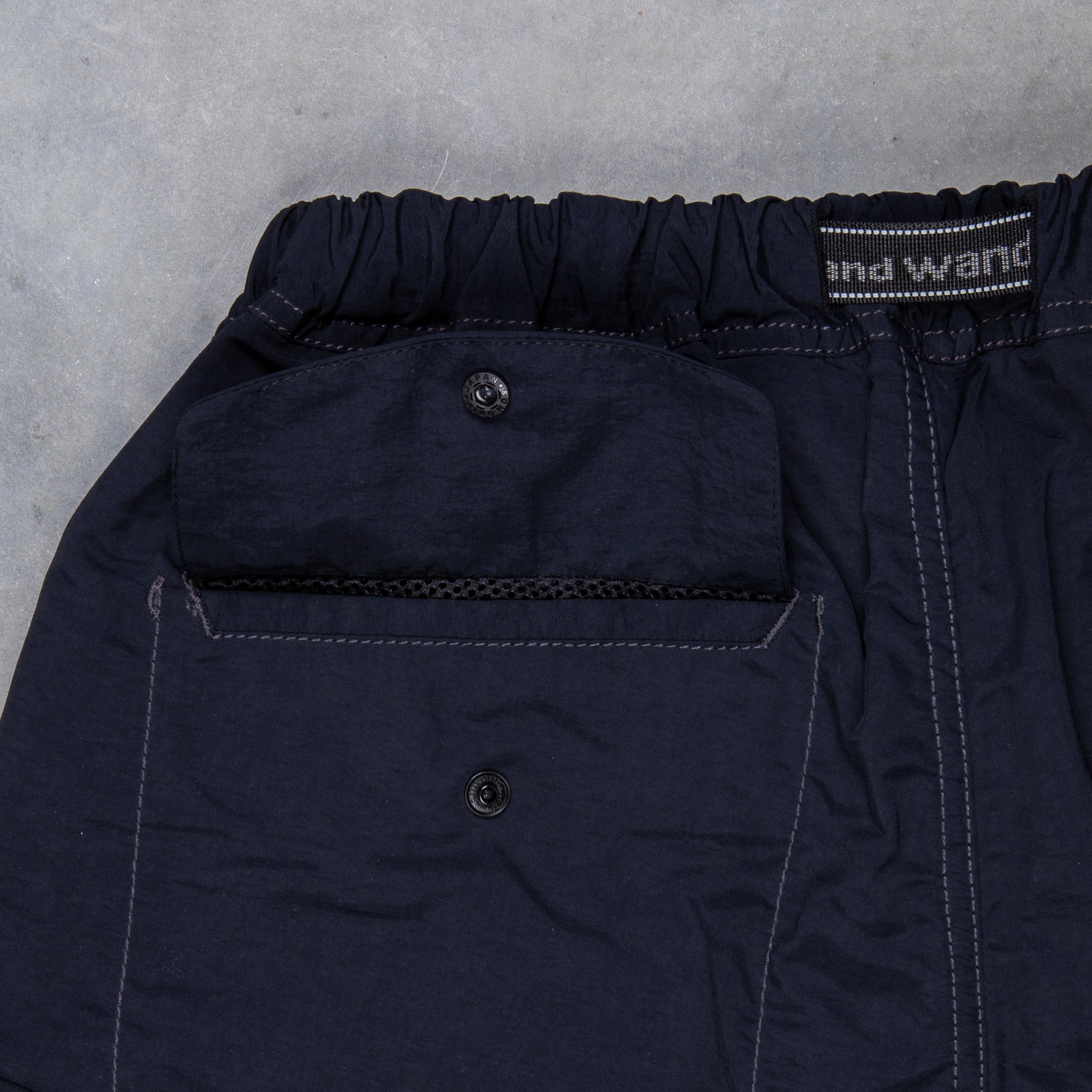 And Wander Ny Taffeta Hiker Shorts Black