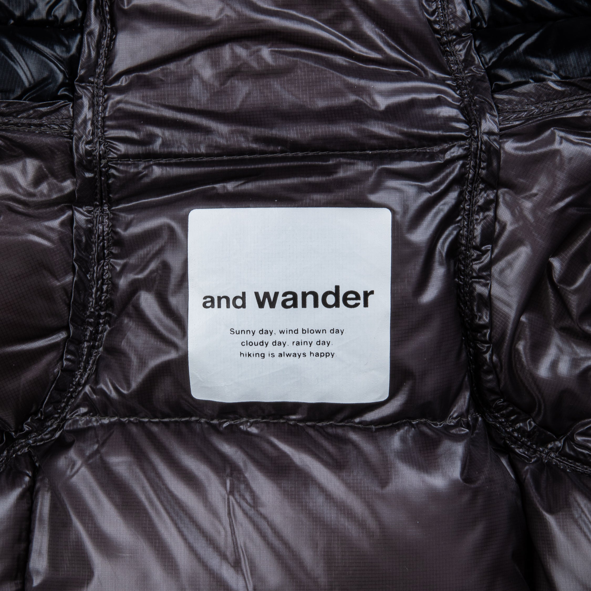 And Wander Diamond Stitch down jacket black