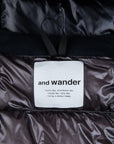 And Wander Diamond Stitch down vest black