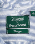 Gitman Vintage x Frans Boone Japanese woven Stripe two tone blue