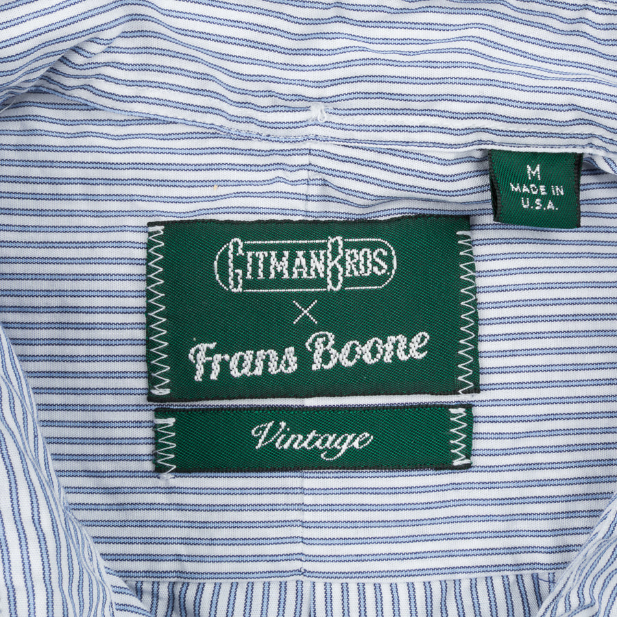 Gitman Vintage x Frans Boone Japanese woven Stripe two tone blue