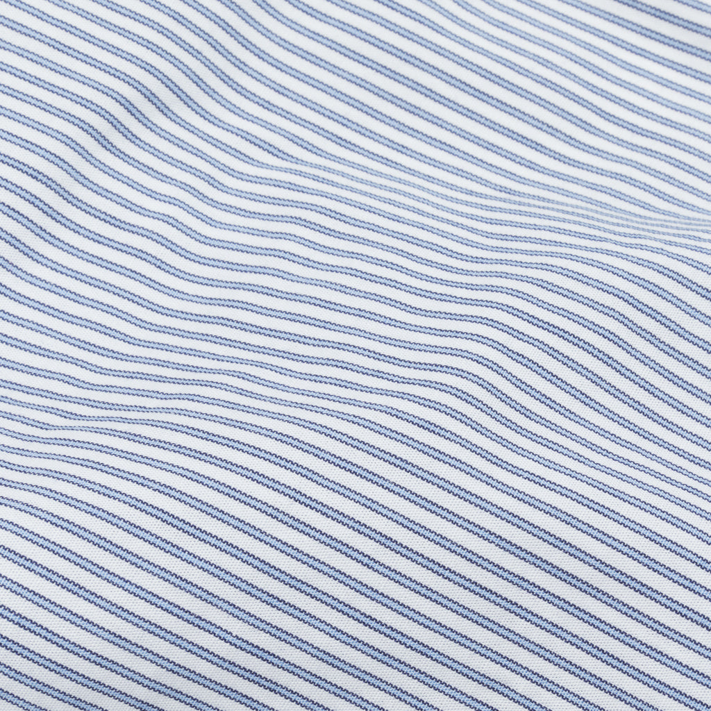 Gitman Vintage x Frans Boone Japanese woven Stripe two tone blue