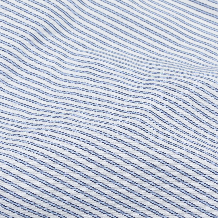 Gitman Vintage x Frans Boone Japanese woven Stripe two tone blue