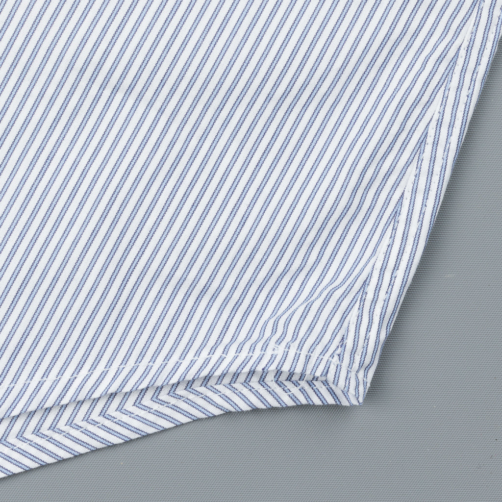 Gitman Vintage x Frans Boone Japanese woven Stripe two tone blue