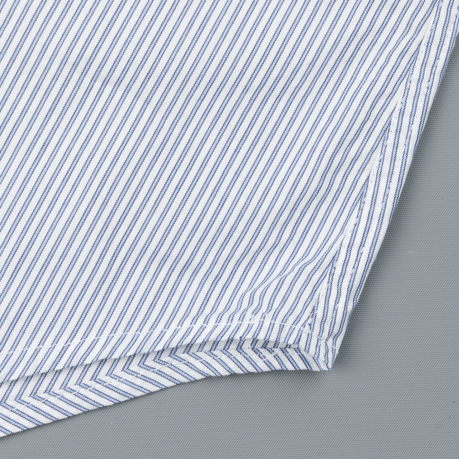 Gitman Vintage x Frans Boone Japanese woven Stripe two tone blue