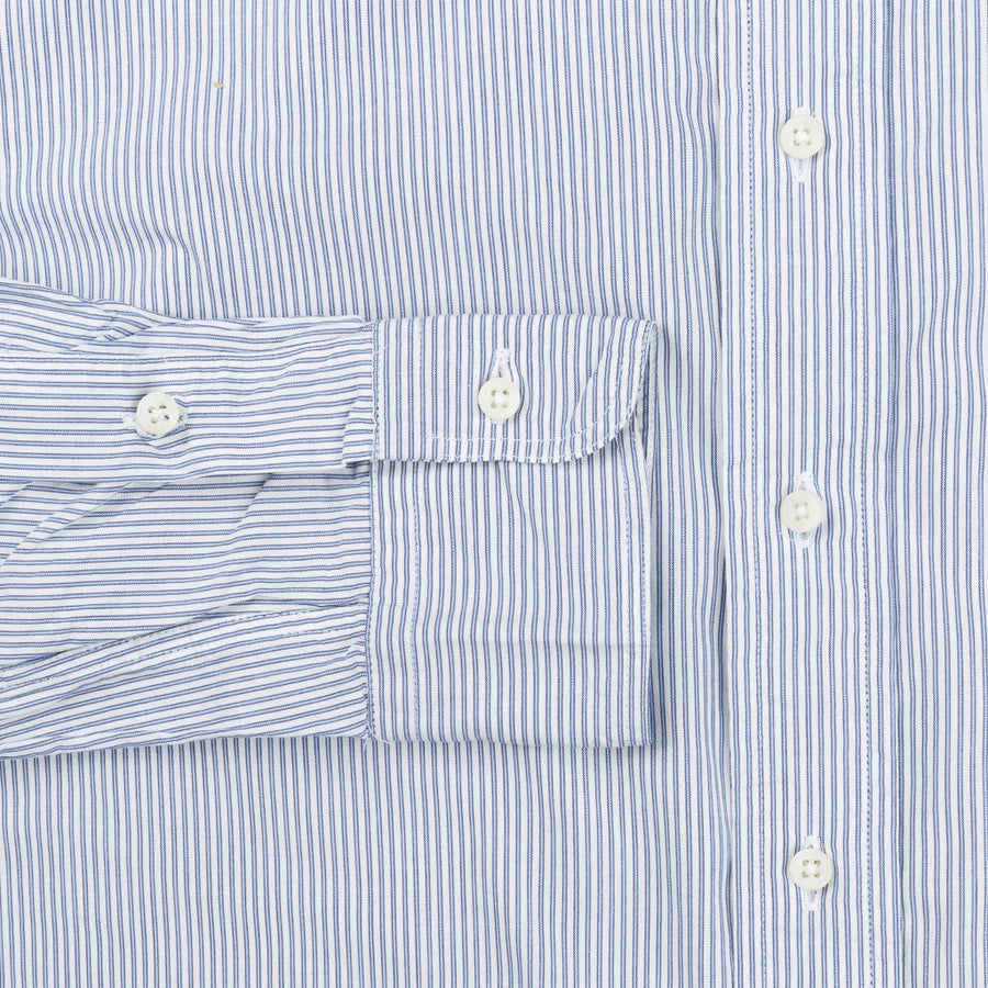 Gitman Vintage x Frans Boone Japanese woven Stripe two tone blue