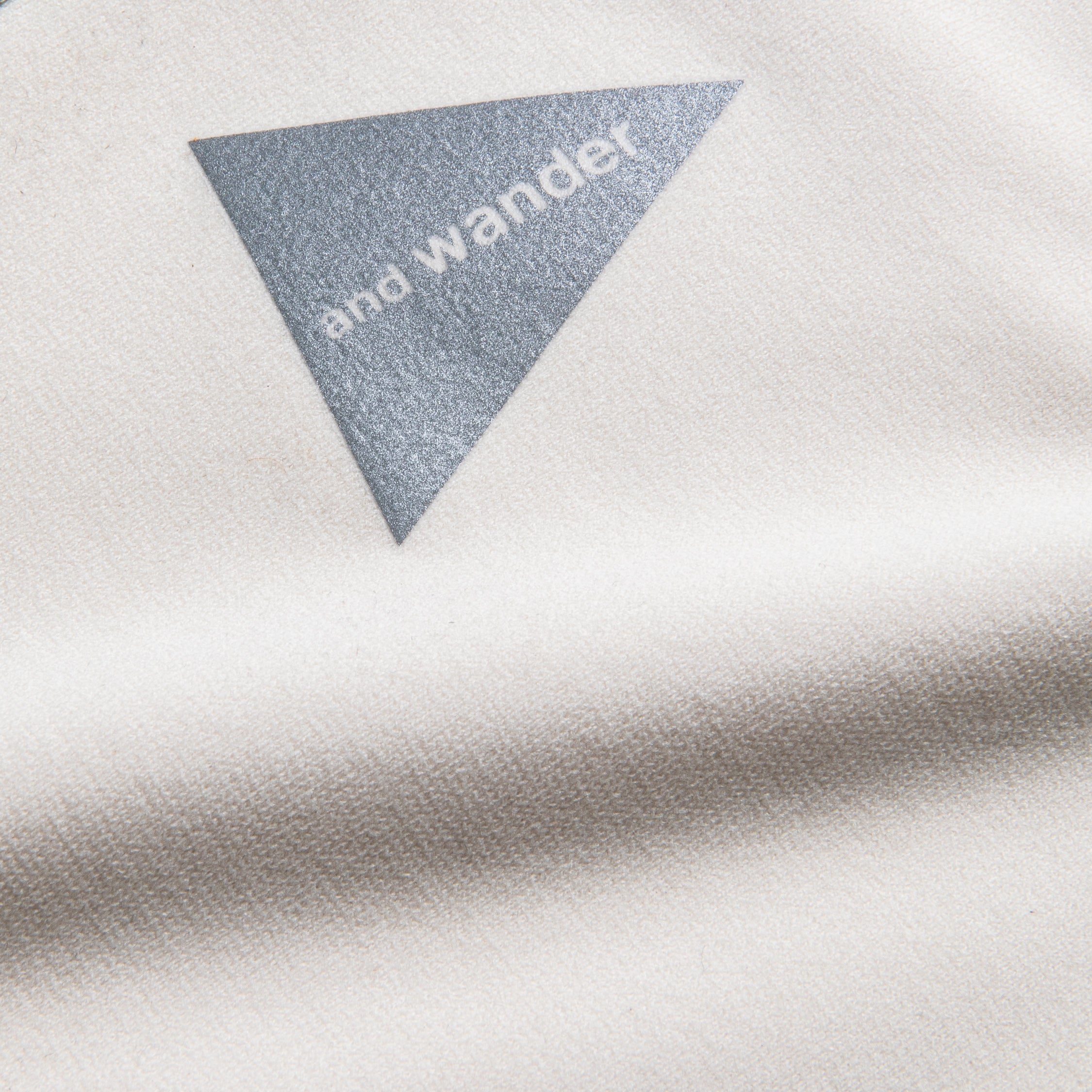 And Wander light fleece pullover off white