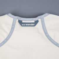 And Wander light fleece pullover off white