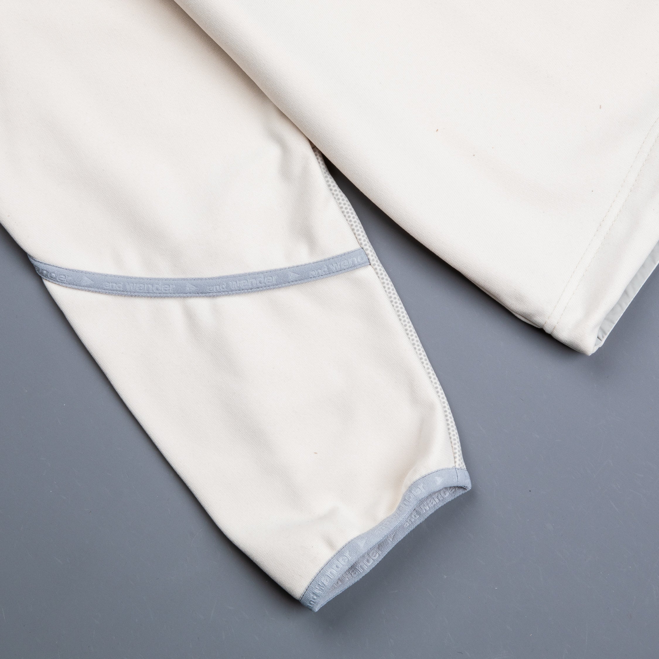 And Wander light fleece pullover off white