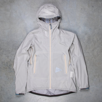 And Wander 3L UL Rain Jacket Light Gray