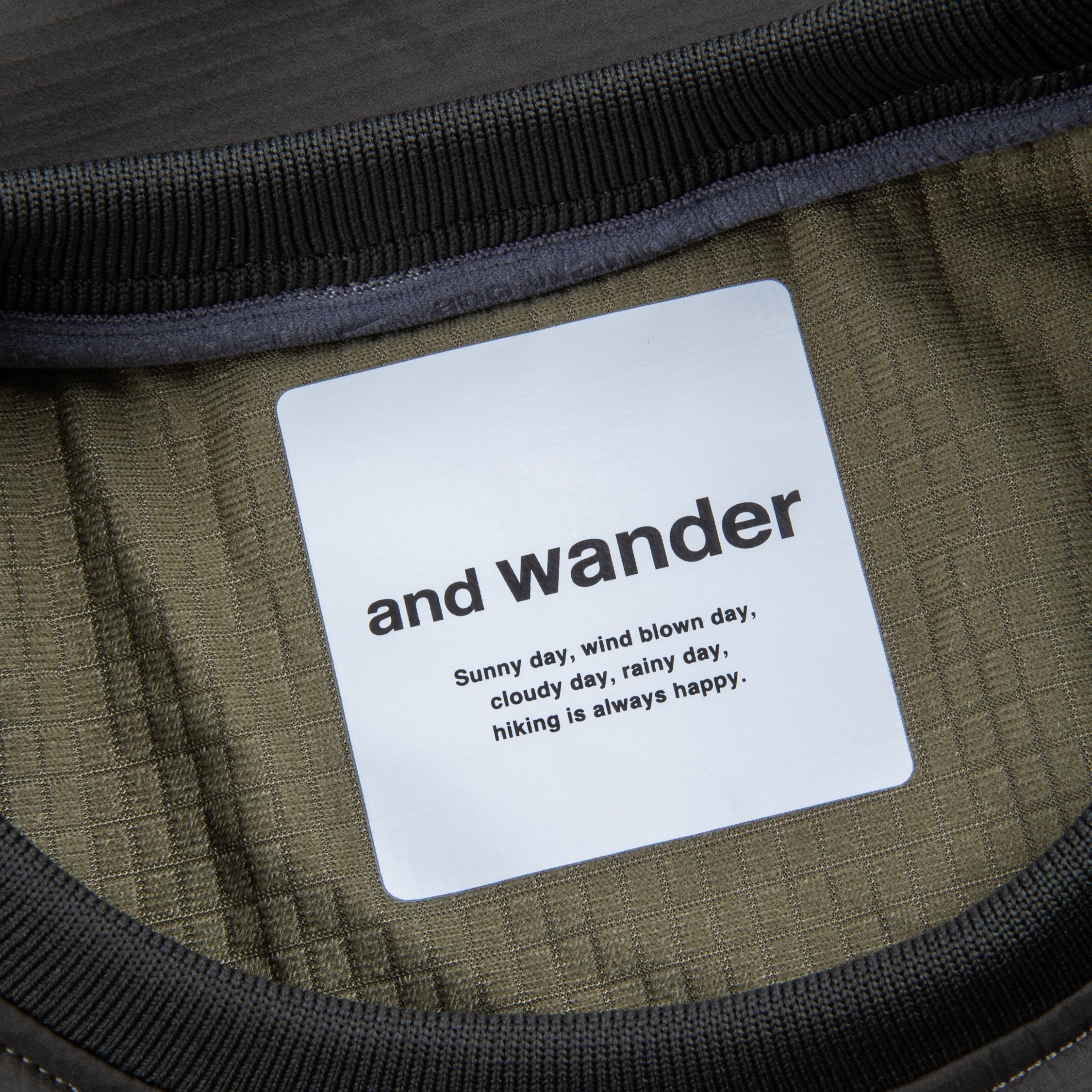 And Wander covered rip warm pullover charcoal