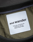 And Wander covered rip warm pullover charcoal