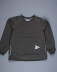 And Wander covered rip warm pullover charcoal