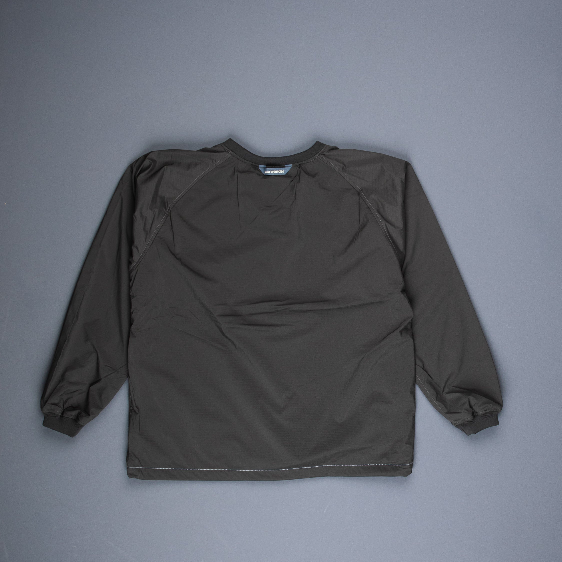 And Wander covered rip warm pullover charcoal