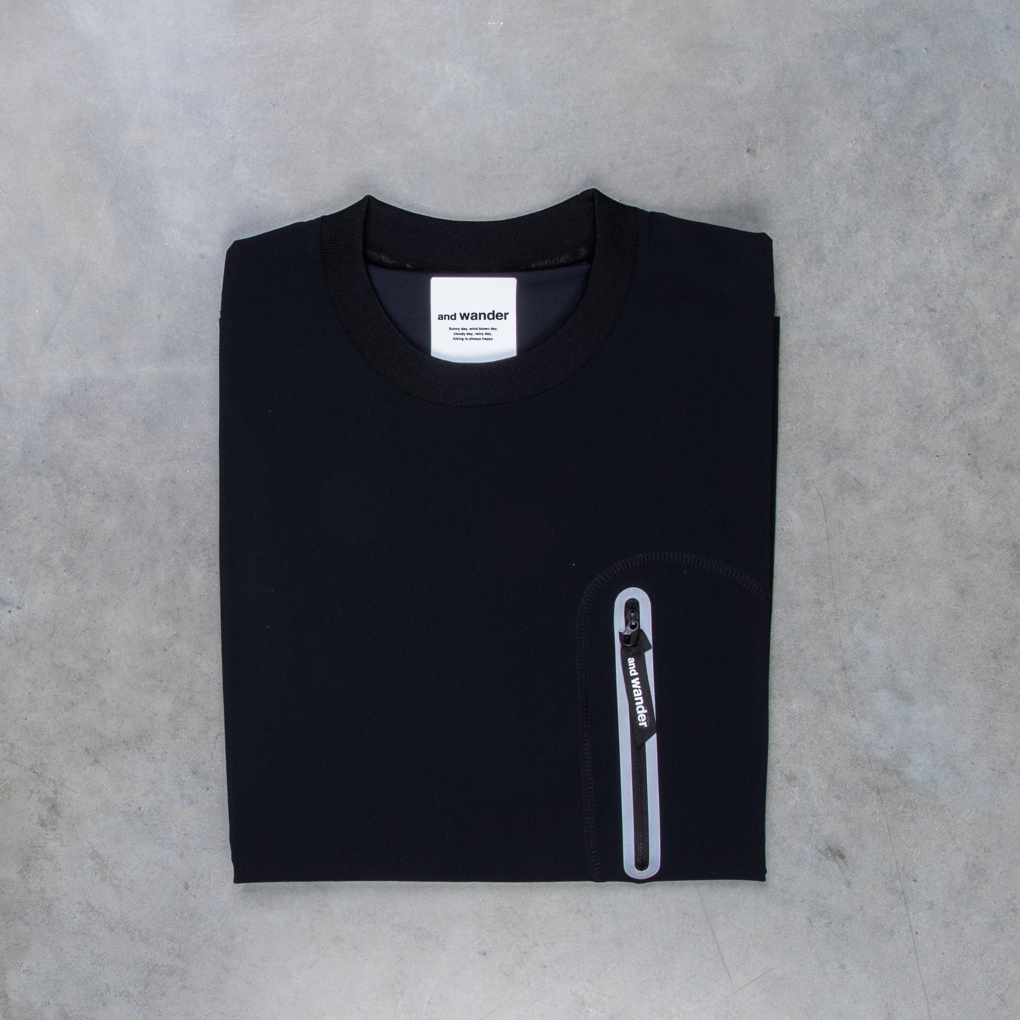 And Wander Cool Touch Pocket LS T Black