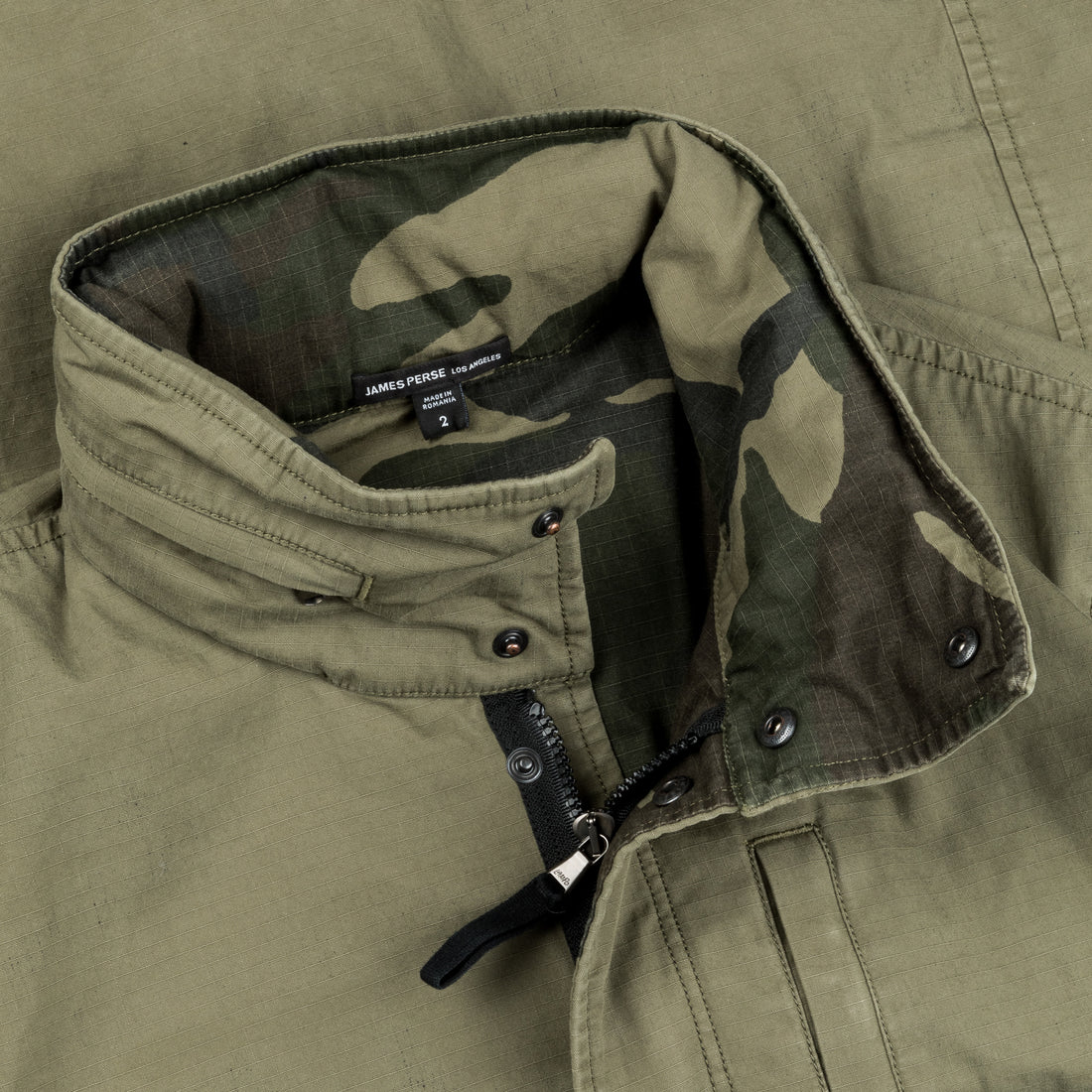 James Perse Militairy Ripstop Field Jacket Olive