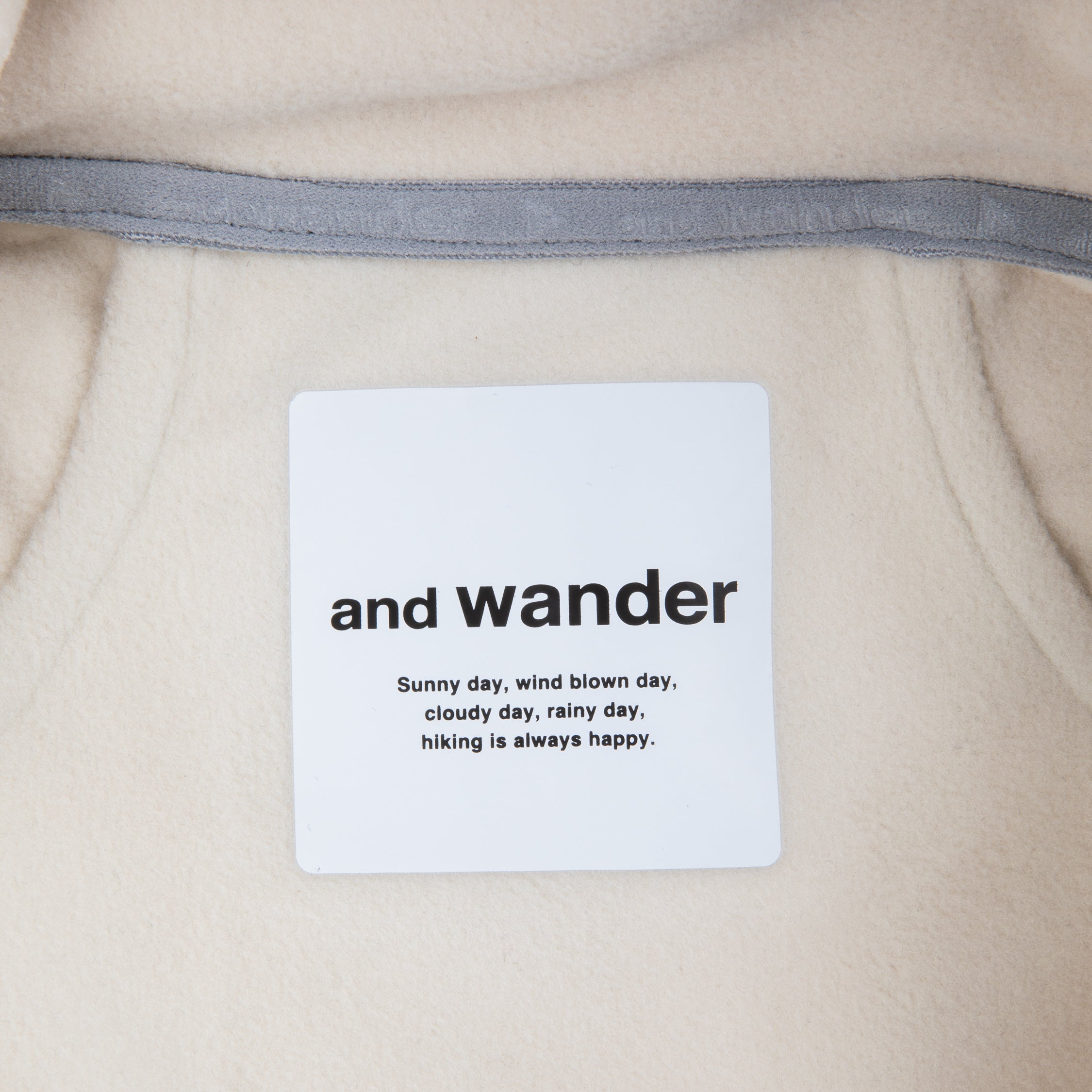 And Wander light fleece jacket off white