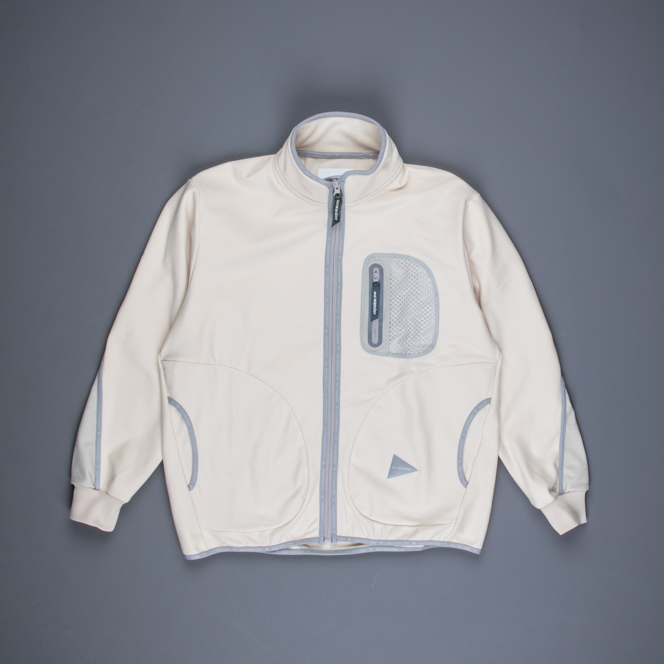 And Wander light fleece jacket off white