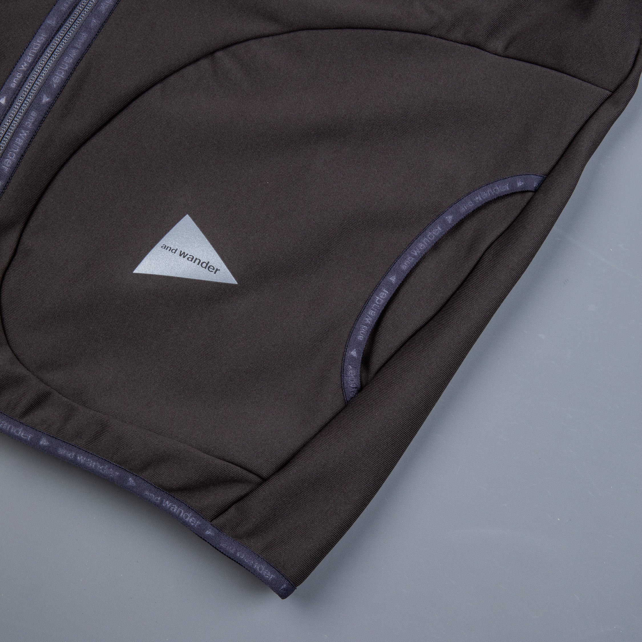 And Wander light fleece jacket charcoal