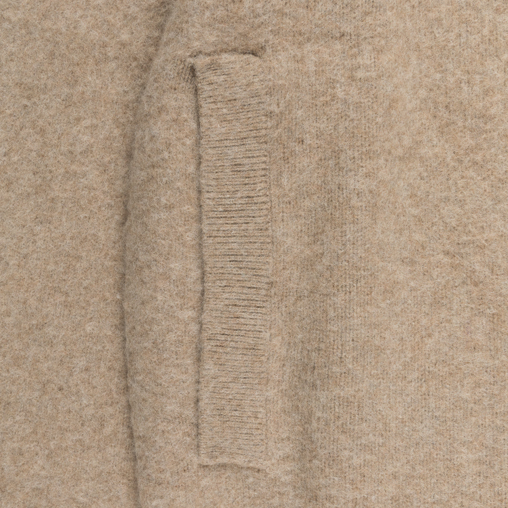 Drumohr Full Zip Garzato Wool Sweater Mastice
