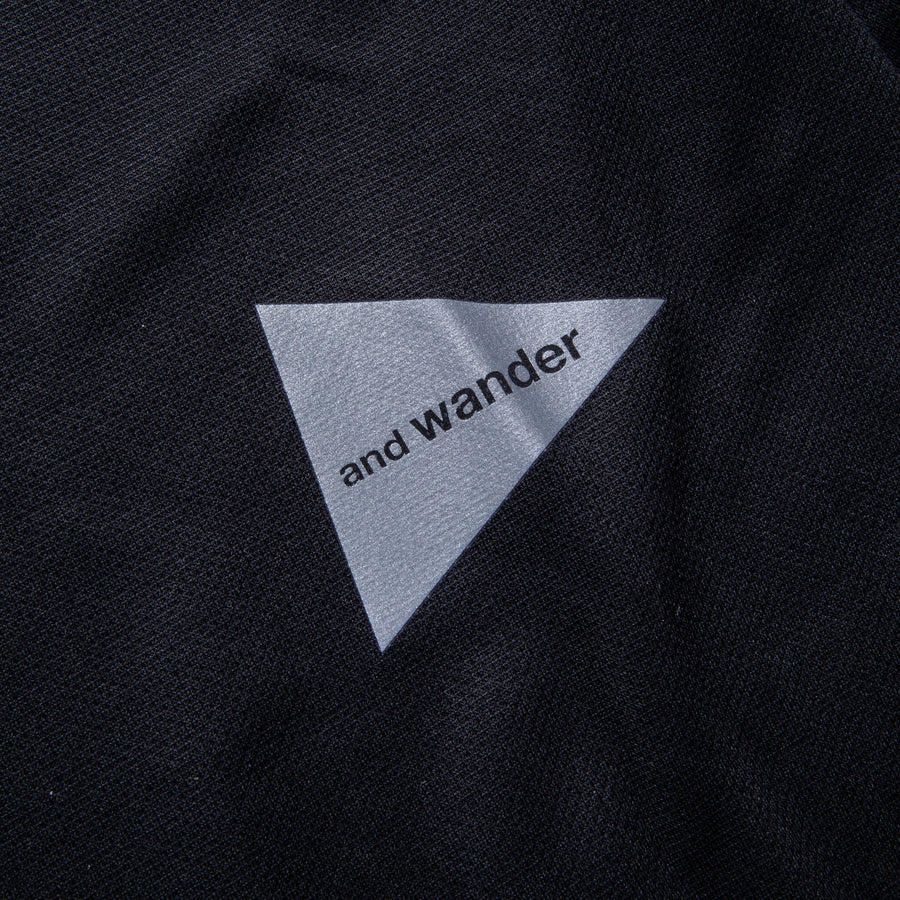 And Wander Power Dry Jersey Raglan SS T Black