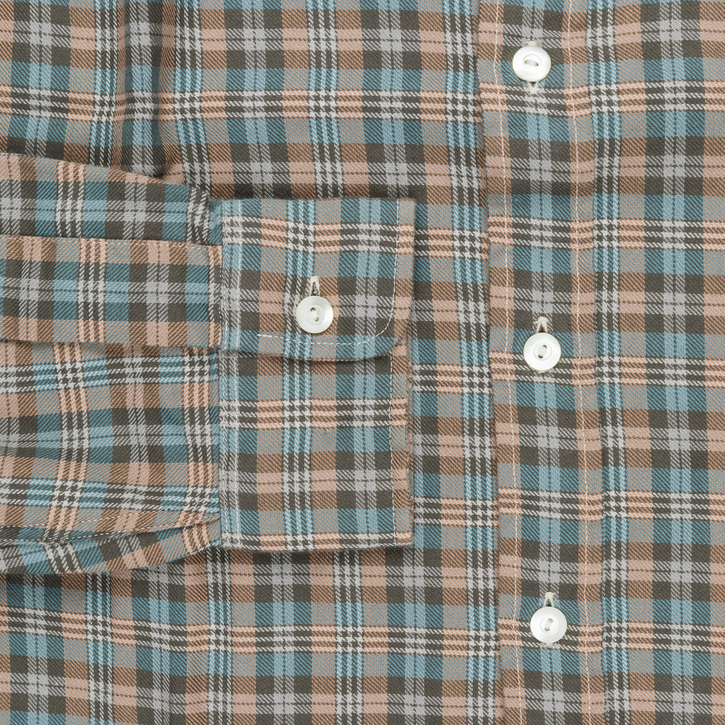 RRL Eli Shirt Tan Sage Check