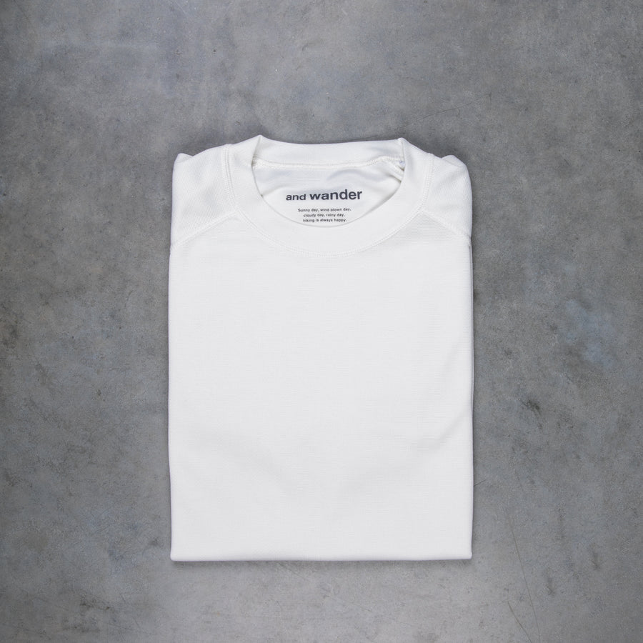 And Wander Power Dry Jersey Raglan LS T Off-White