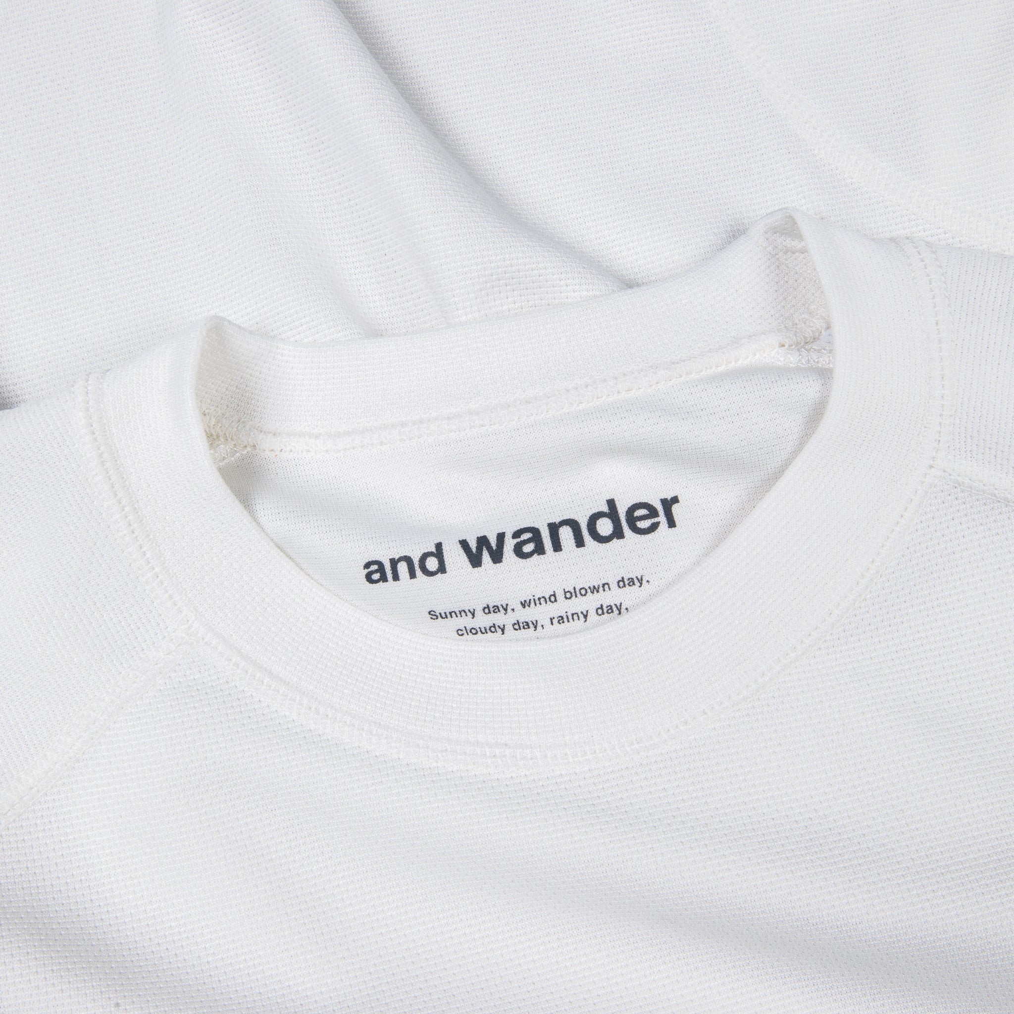 And Wander Power Dry Jersey Raglan LS T Off-White