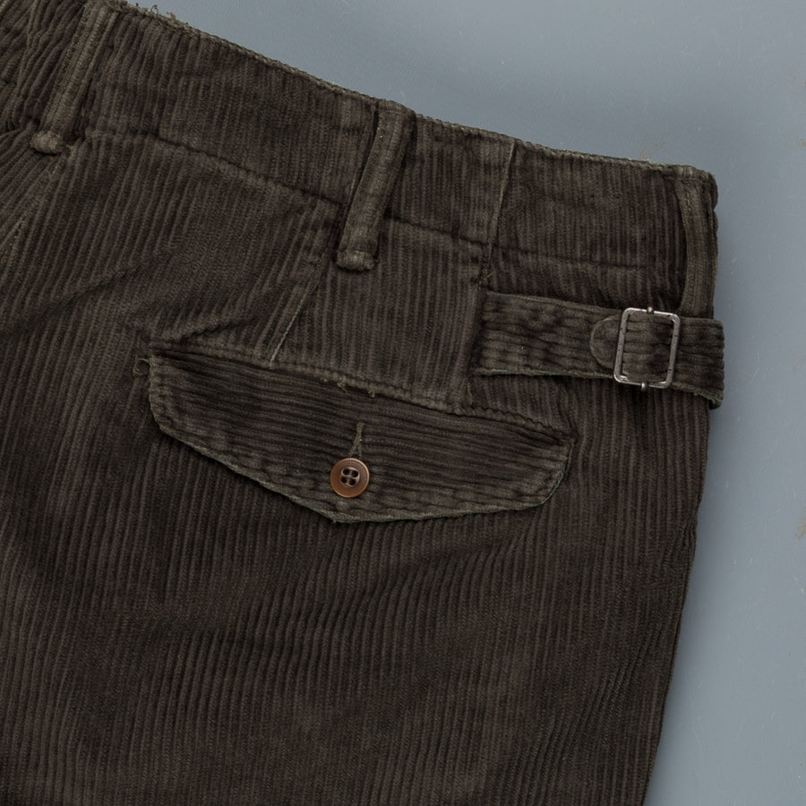 RRL Officer's Flat Pants Corduroy Brown
