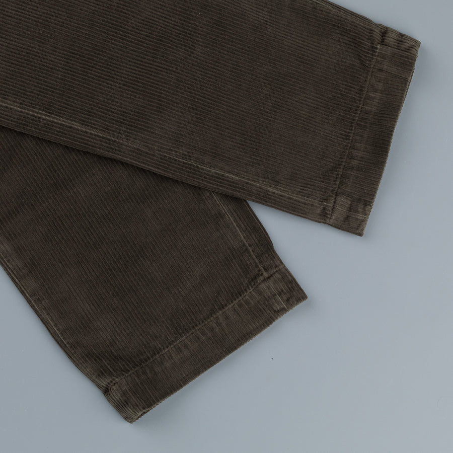 RRL Officer's Flat Pants Corduroy Brown