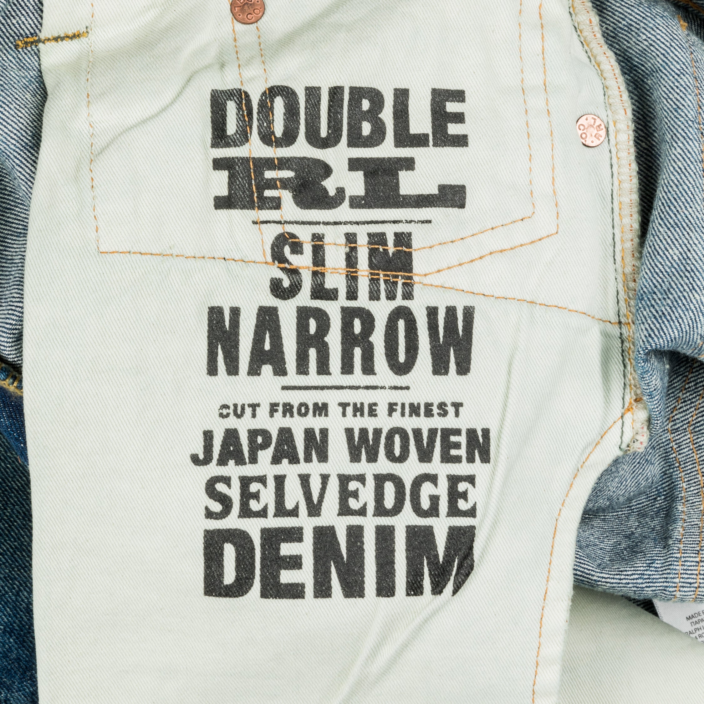 RRL Slim Narrow Grand Falls wash