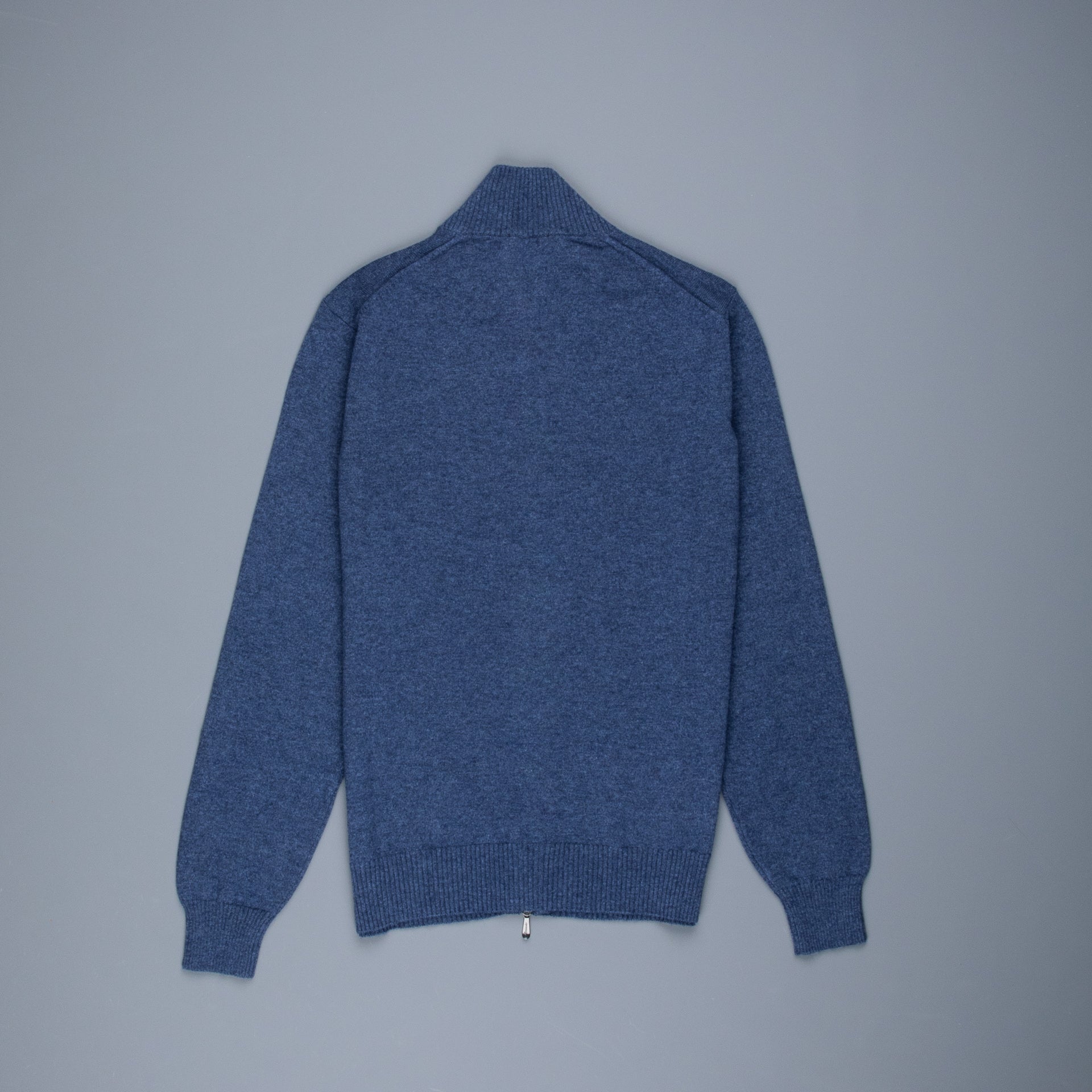 Drumohr Full Zip Cashmere Blu Denim