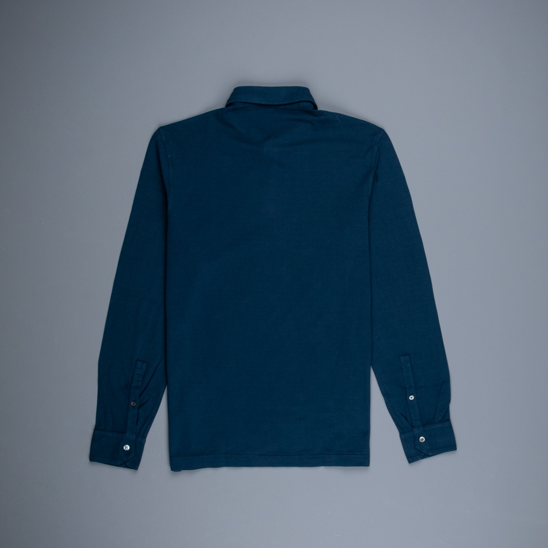 Drumohr Crepe Cotton ML Polo Blu Navy
