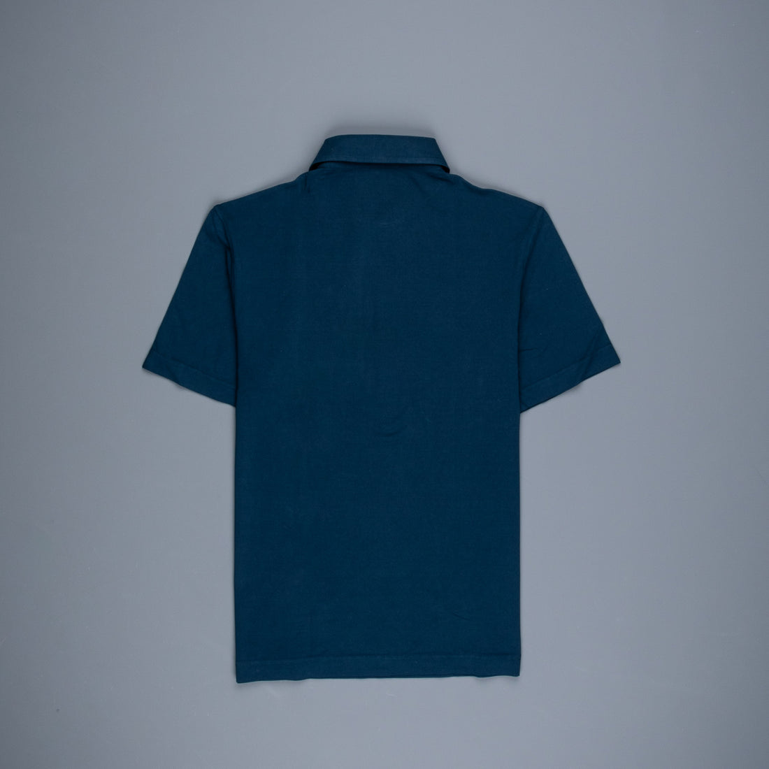 Drumohr Crepe Cotton MC Polo Blu Navy